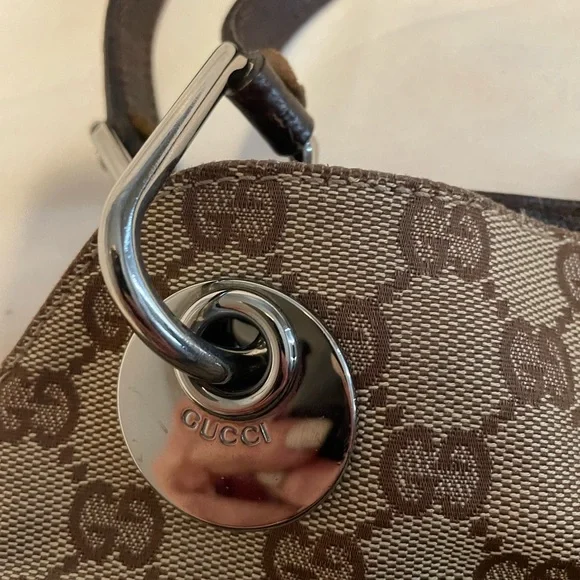 Gucci Brown GG Monogram Shoulder Bag - Picture 8 of 15